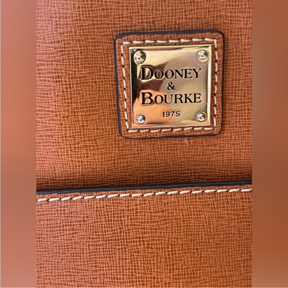 DOONEY & BOURKE COGNAC LEATHER LEXINGTON SHOPPER BAG - Picture 6 of 16